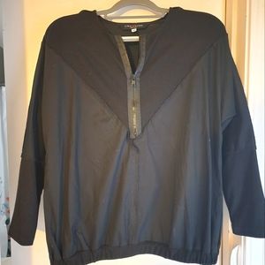 Cravings NY Black 3/4 zip Pullover Shirt